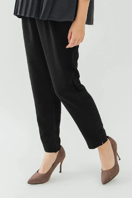 Bove Chavela Drawstring Semi-baggy Maternity Pants Black