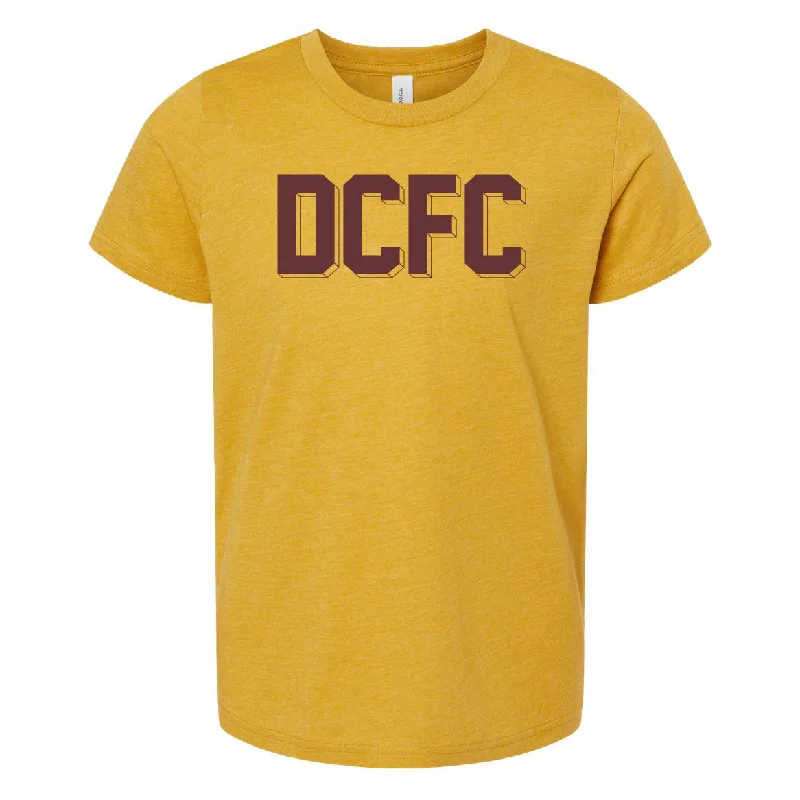 DCFC Youth Block Shadow T-Shirt- Mustard