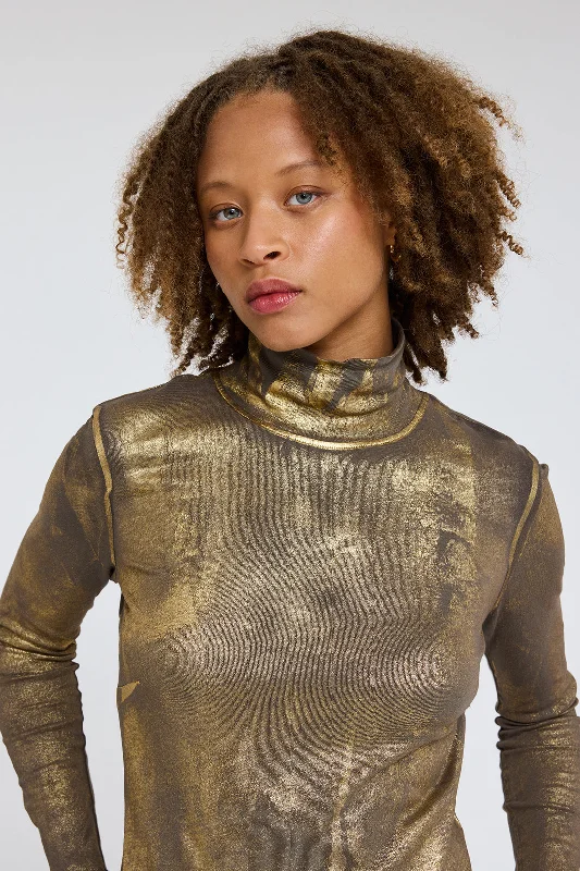 Taupe Gold Faye Turtleneck