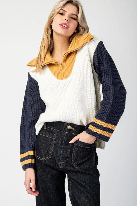 Sailor Collar Sweater Pullover Top