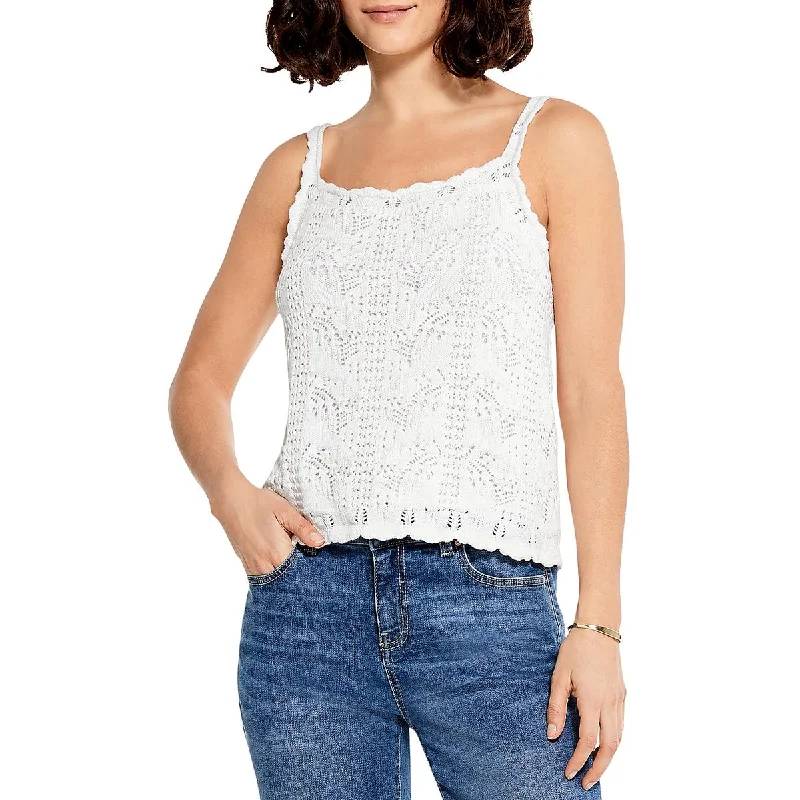 Nic + Zoe Womens Crochet Cami Pullover Top